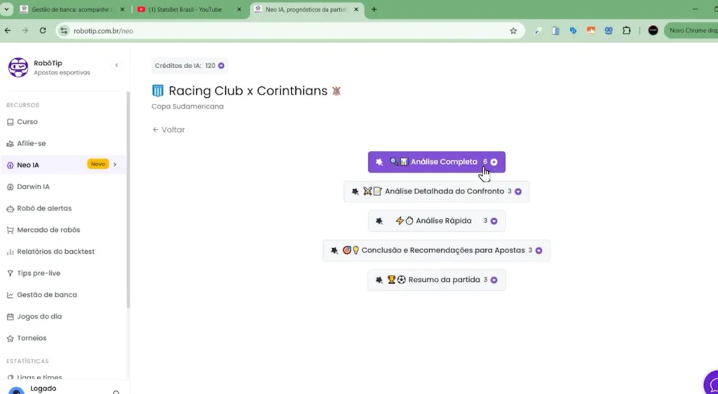 Sistema de créditos da plataforma NEO
